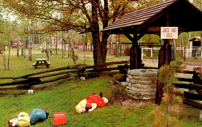 Deer Acres Storybook Amusement Park - Vintage Postcard